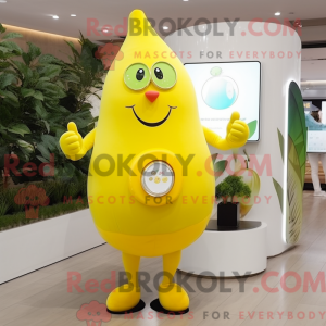 Yellow Pear mascot costume...