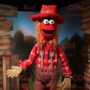Red Scarecrow mascot...