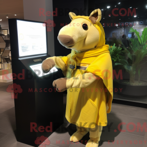 Geel tapir-mascottekostuum...