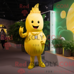 Yellow Beet mascot costume...