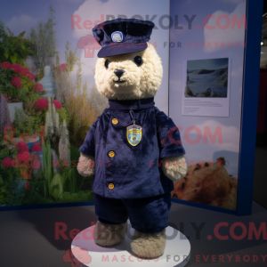 Navy Alpaca maskot kostume...