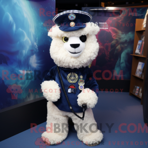 Navy Alpaca mascot costume...