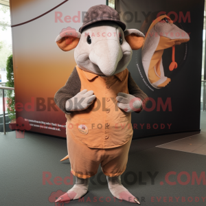 Peach Armadillo mascot...