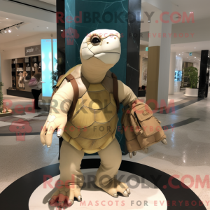 Beige Sea Turtle mascot...