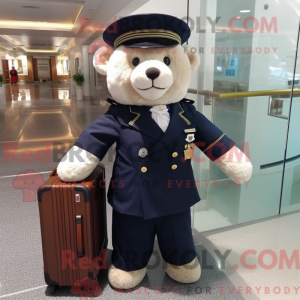 Navy Teddy Bear maskot...