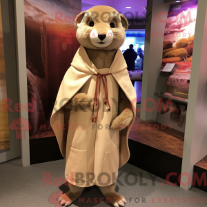 Beige Mongoose maskot...