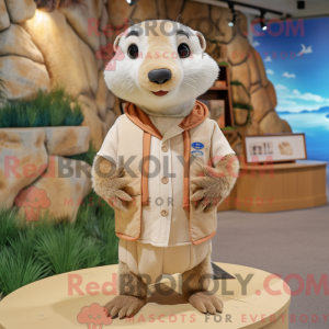 Beige Mongoose maskot...