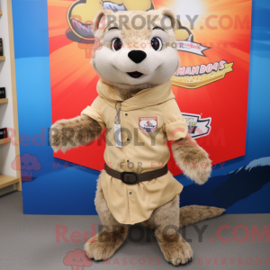 Beige Mongoose mascot...