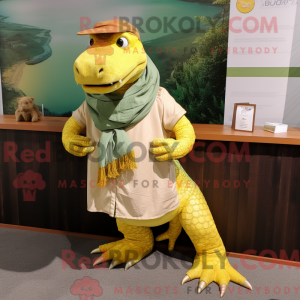 Postava maskota žlutého...