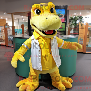 Yellow Crocodile mascot...