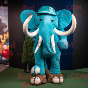 Turquoise Mammoth mascot...