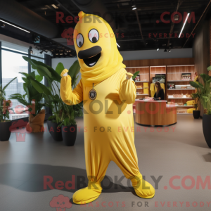 Yellow Baa mascot costume...