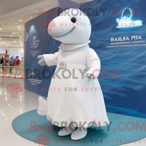 Beluga Whale maskot kostume...