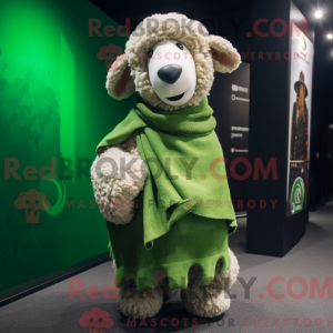 Grön Merino Sau maskot...
