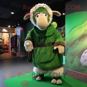 Green Merino Sheep mascot...