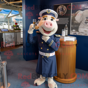 Navy Sow mascot costume...