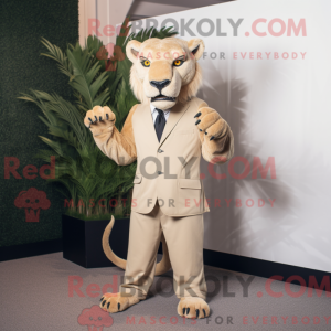 Máscara de Smilodon bege...