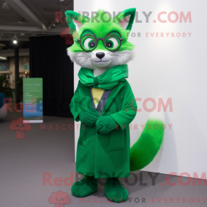 Green Fox-maskotdraktfigur...