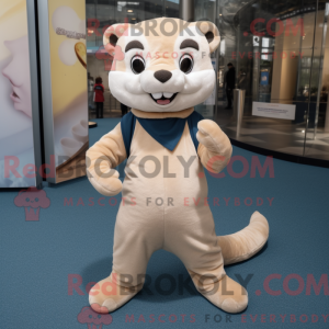 Tan Ferret mascot costume...