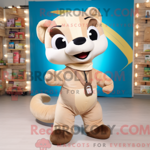 Tan Ferret mascot costume...