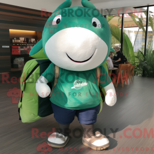 Forest Green Whale mascot...