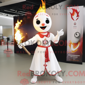 White Fire Eater maskot...