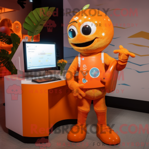 Orange Computer mascot...