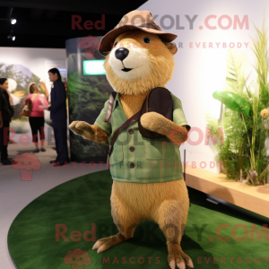 Olive Capybara mascot...