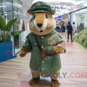 Olive Capybara mascot...