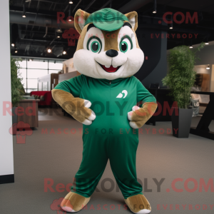 Grøn Chipmunk maskot...