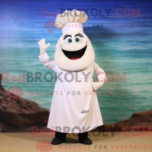 White Paella mascot costume...