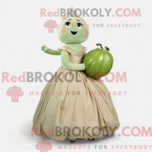 Beige Cucumber mascot...