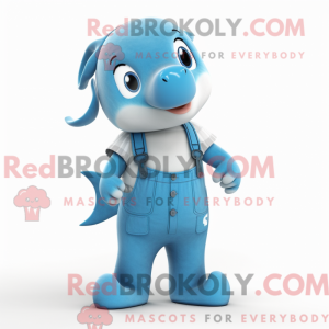 Sky Blue Dolphin mascot...