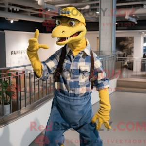 Yellow Utahraptor mascot...