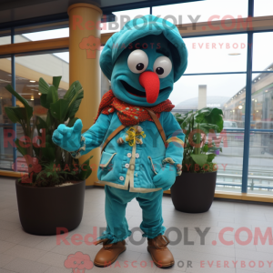 Turquoise Paella mascot...