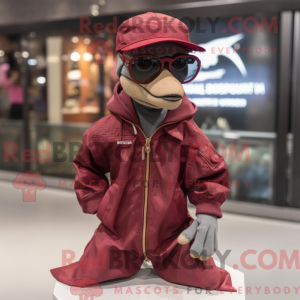 Maroon Dimorphodon mascot...