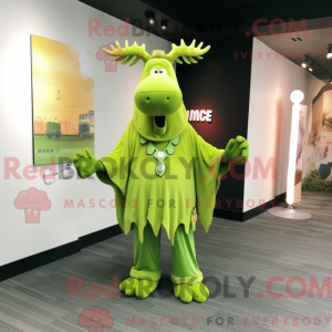 Lime Green Moose maskot...