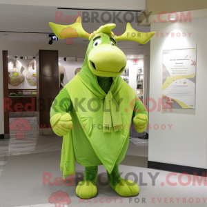 Lime Green Moose maskot...