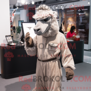 Gray Camel mascot costume...