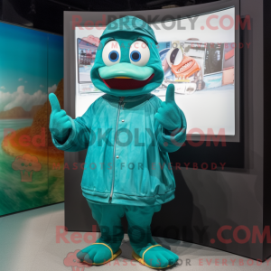 Disfraz de mascota de Teal...