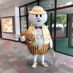 Cream Hamburger mascot...