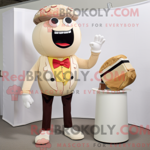 Cream Hamburger mascot...