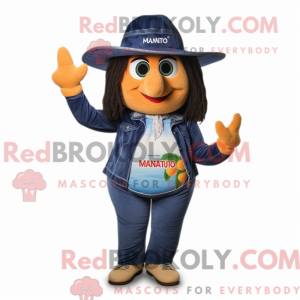 Navy Mango mascot costume...