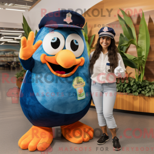 Navy Mango mascot costume...