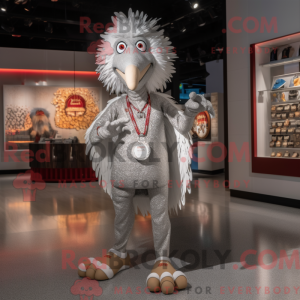 Sølv Tyrkiet maskot kostume...