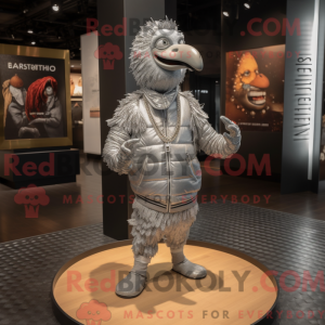 Sølv Tyrkiet maskot kostume...