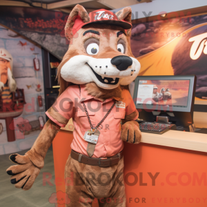 Rust Wolf mascot costume...