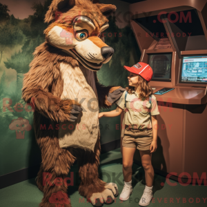 Rust Wolf mascot costume...