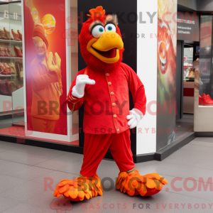 Red Tandoori Chicken mascot...