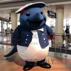 Navy Humpback Whale mascot...